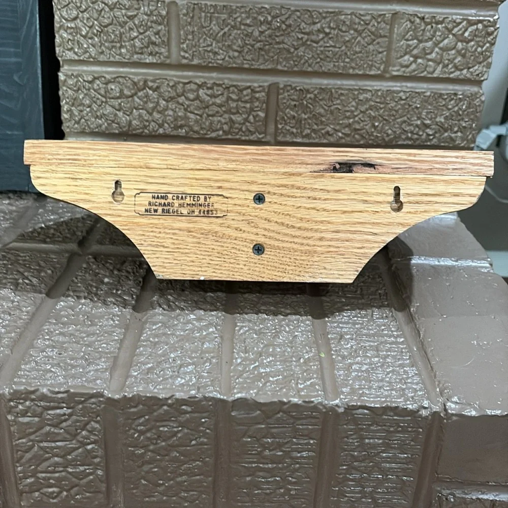 Elegant Handmade Solid Oak Wall Shelf